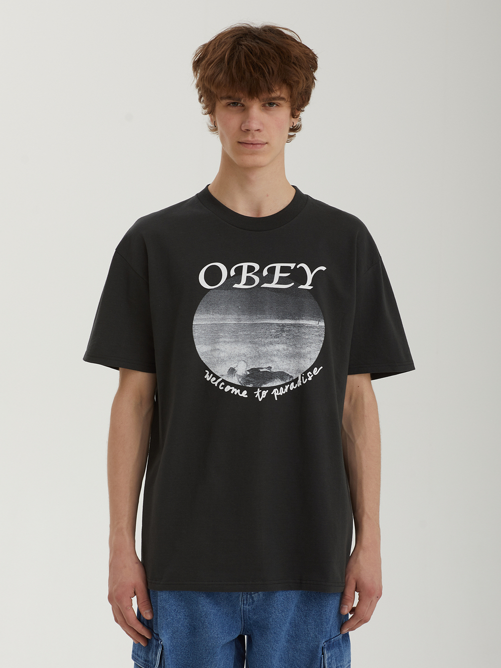 Мужская Футболка Obey Welcome To Paradise
