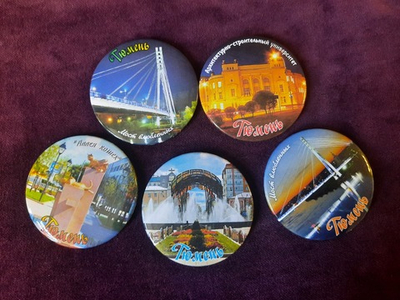 Магнит "Тюмень" круглый, малый, в ассортименте