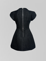 Платье Agdali Brand 1033 твидовое со стразами на карманах