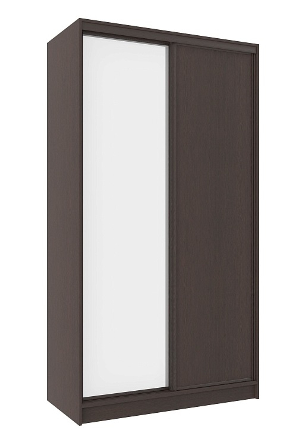 Шкаф-купе двухдверный с зеркалом 1200 Домашний Венге