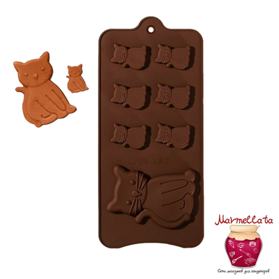 Форма для шоколада "Котик", 25*11,5*0,5 см, 7 ячеек
