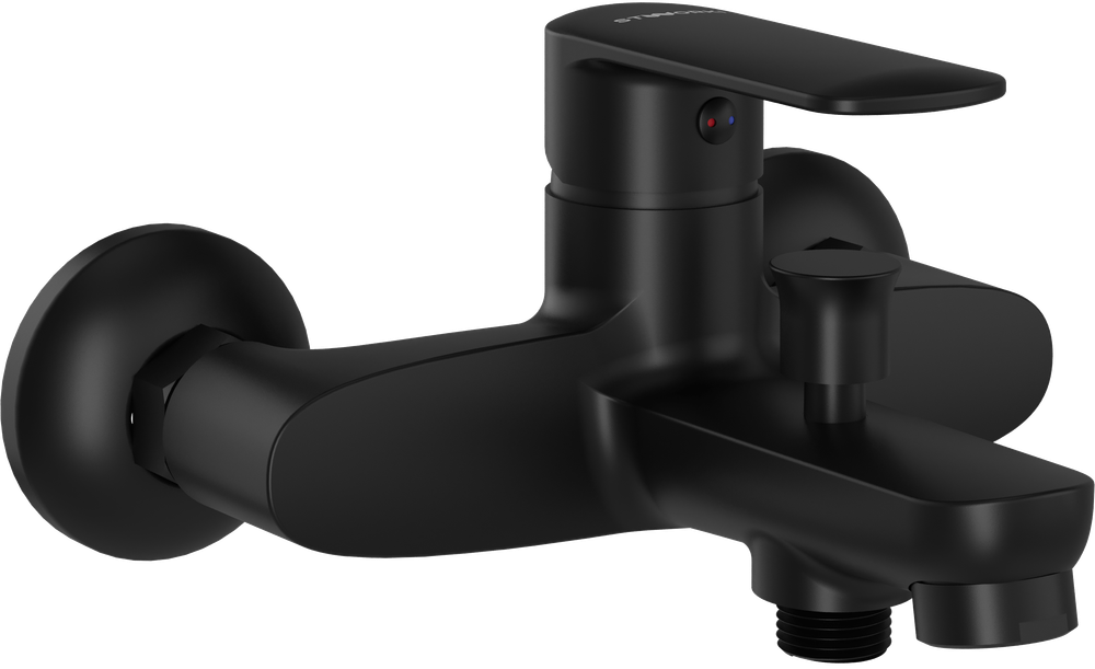 Смеситель для ванны с душем STWORKI Хадстен S17100BK матовый чёрный