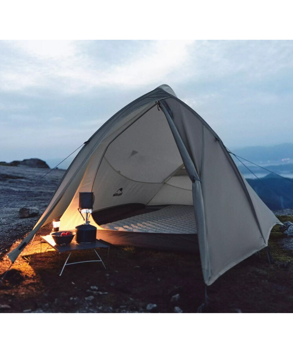 Палатка Naturehike Cloud Up Pro Si 2-местная, алюминиевый каркас, серая
