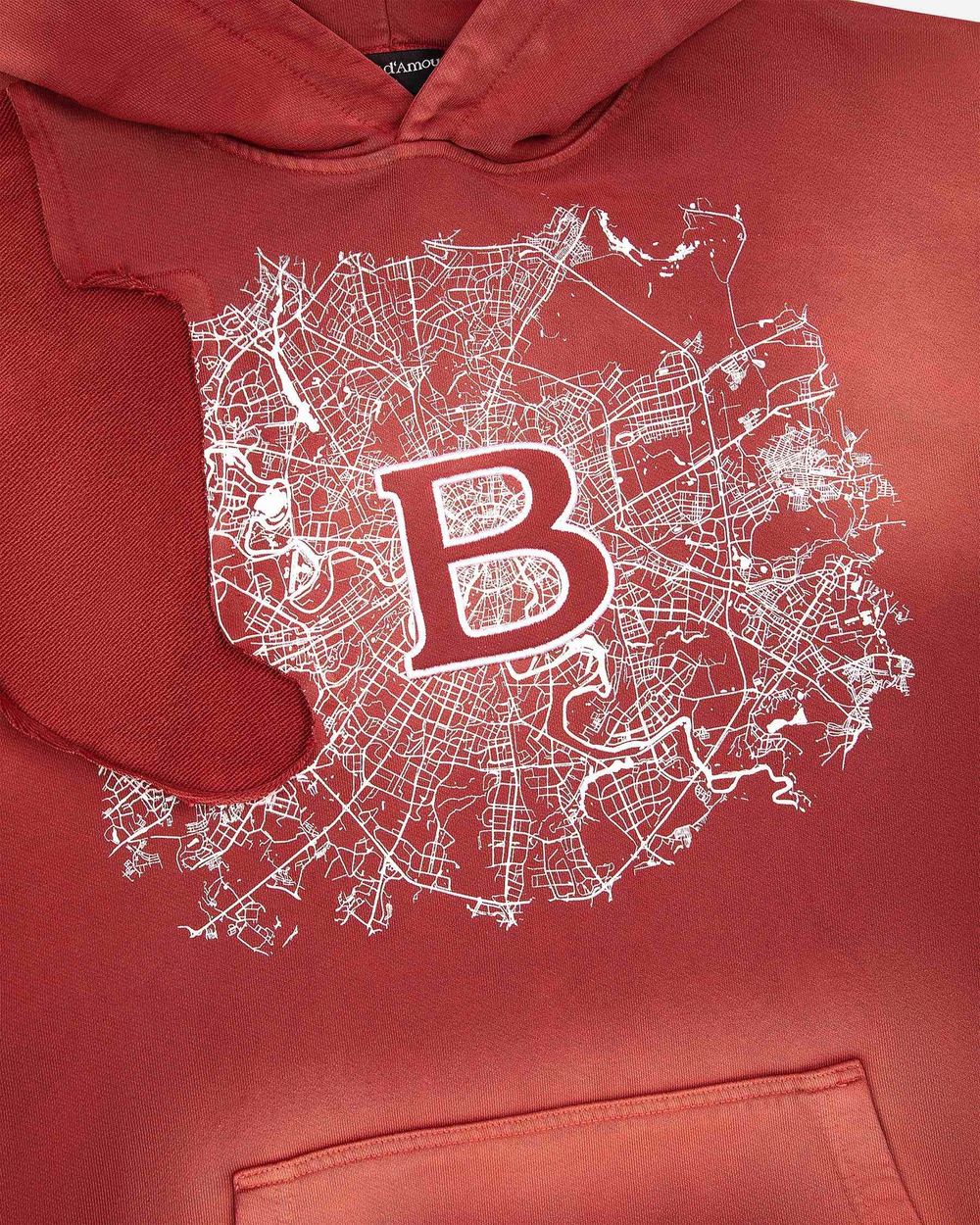 Худи Bruler d'Amour Scheme of the City красный
