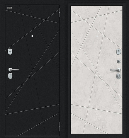 Дверь стальная Bravo R Граффити-5 Букле черное/Look Art