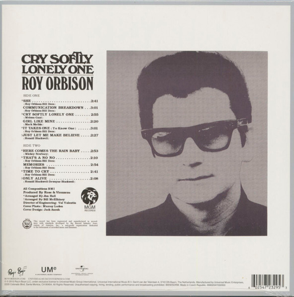Roy Orbison / Cry Softly Lonely One (LP)