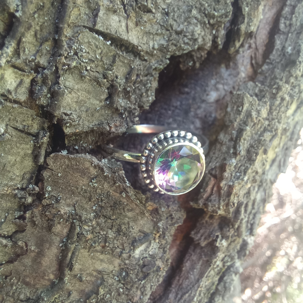 Кольцо МИСТИК, серебро/мистический кварц