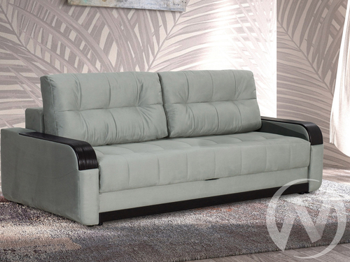 Диван прямой Татьяна 5 (БД) Optima/Bismark 14 (велюр серый)