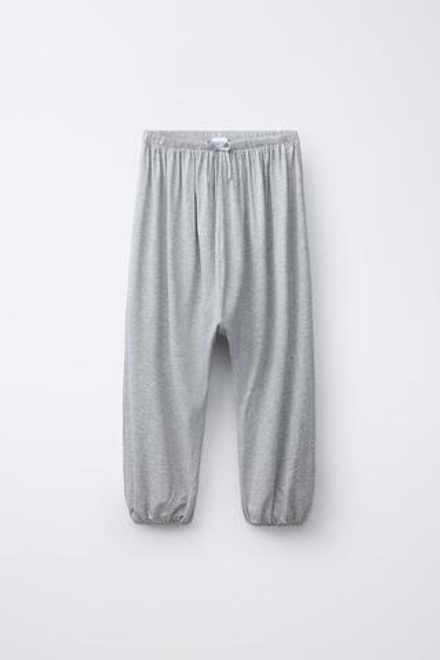ZARA БРЮКИ СТРУЯЩЕГОСЯ КРОЯ, СЕРЫЙ МЕЛАНЖ