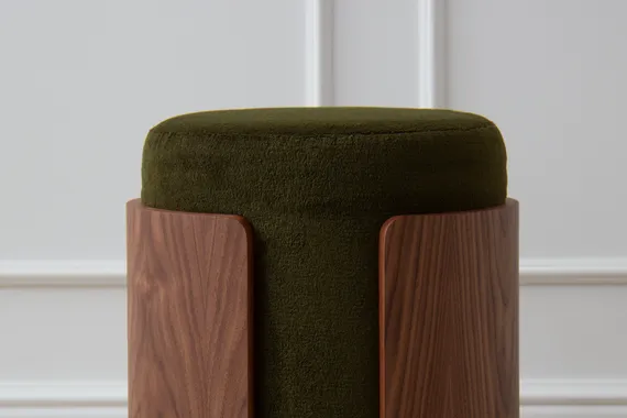 Пуф Lagom (зеленый, орех)