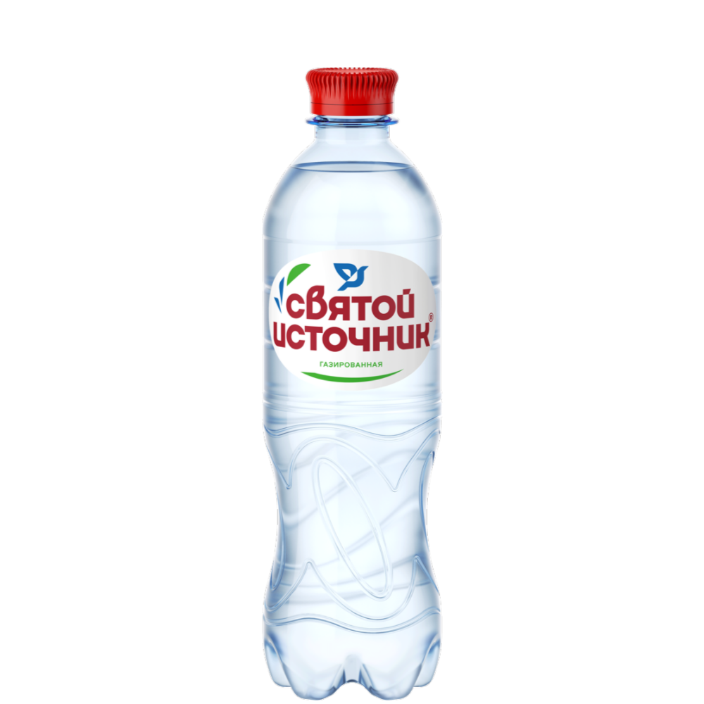 Вода питьевая СВЯТОЙ ИСТОЧНИК газированная, 0.5л