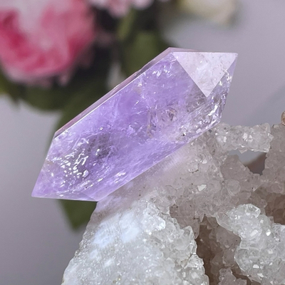 52527  Аметист Лаванда Кристалл двухконечный 45мм