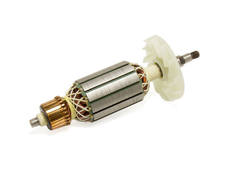 Ротор (якорь) для угловой шлифовальной машины Интерскол УШМ 150/1300Вт L- 181 mm, D- 43 mm, резьба M8х1,25