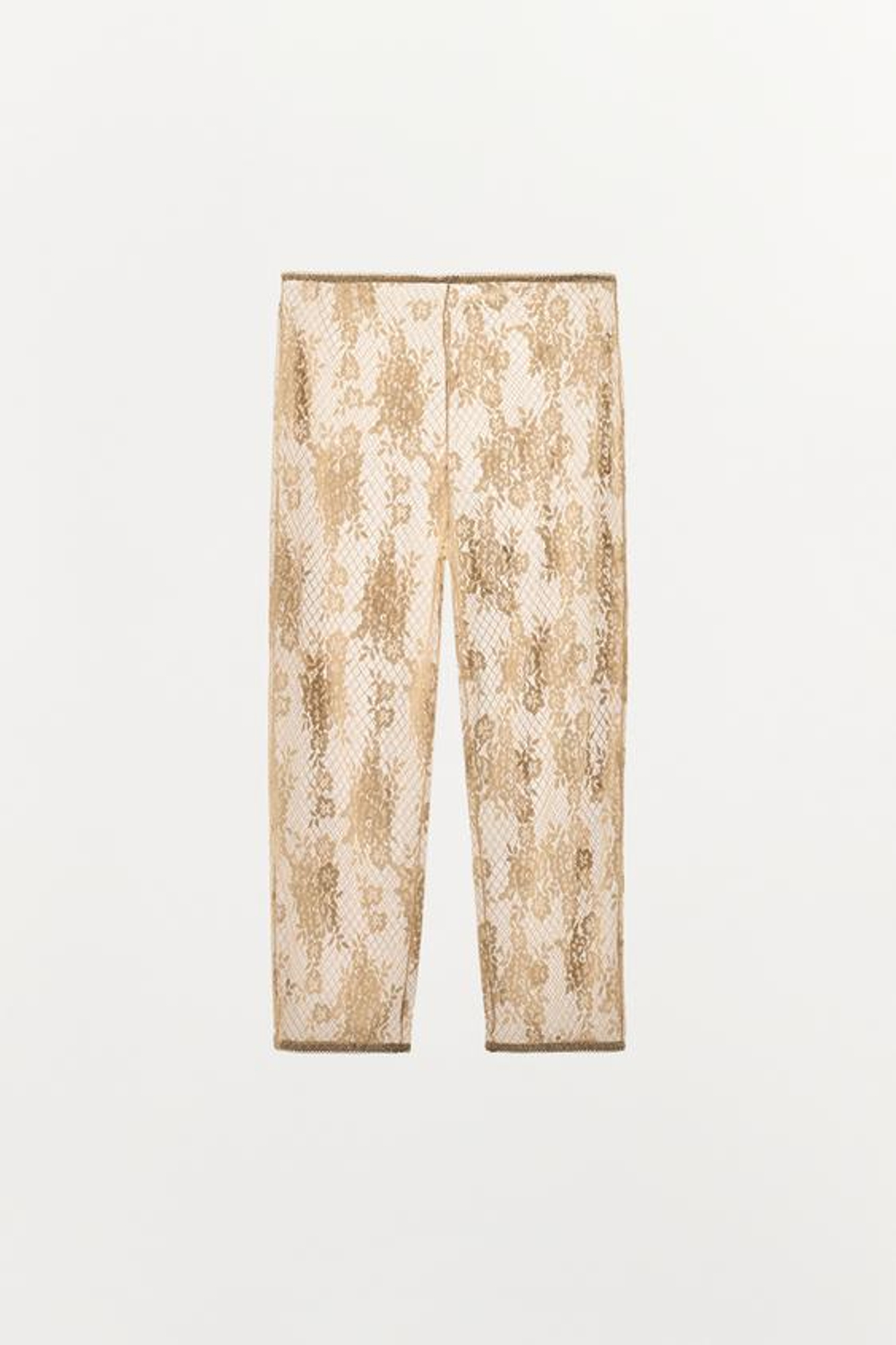 ZARA КРУЖЕВНЫЕ ЛЕГИНСЫ, ЗОЛОТИСТЫЙ