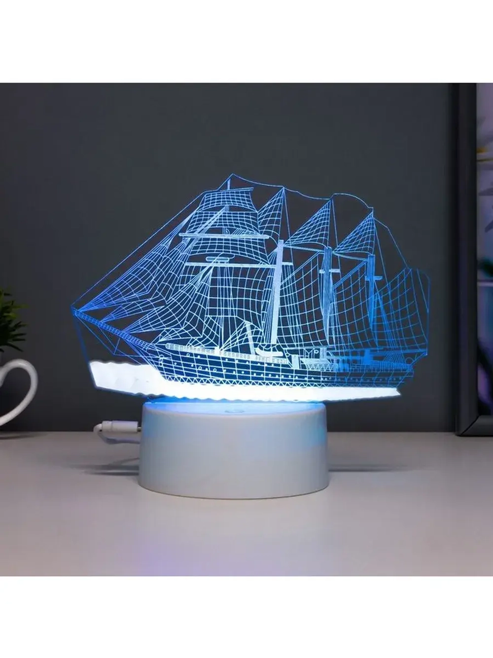 Светильник сенсорный «Фрегат» LED 7 цветов USB/от батареек б
