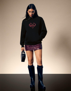 BERSHKA Толстовка с принтом Buffy the Vampire Slayer, черный