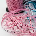 Лента (0,5 см*500 м) Красные точки, Розовый, 1 шт.