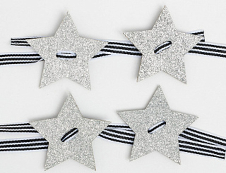 Набор для декора столовых предметов «Звезда»,4 шт, цв. серебро 6х5,7 см, 100% п/э, фетр