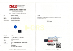 Сапфир, Овал, 1 шт / 9,27 карат, Шри-Ланка