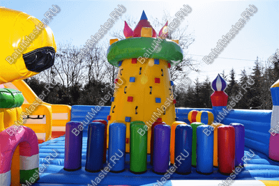 Большая площадка с высокой горкой "Дино-городок", 15*15*6 м