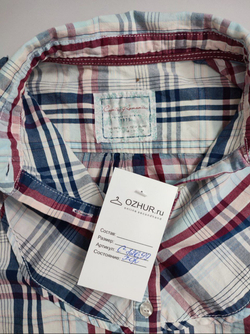 Рубашка практичная в клетку 46 размер
