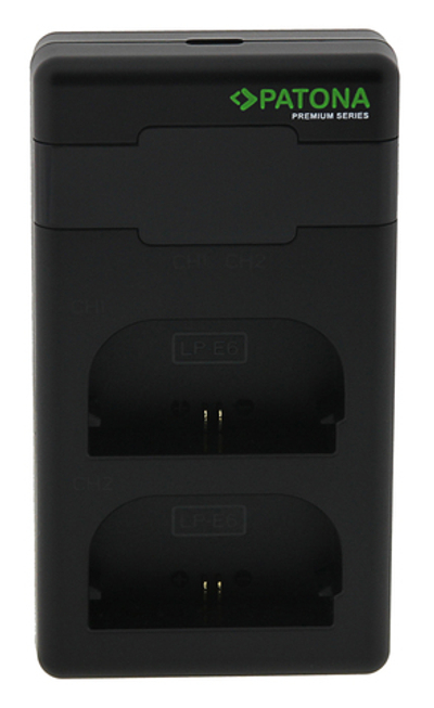 Зарядное устройство Patona Premium Twin Performance PD Charger для 2х аккумуляторов LP-E6
