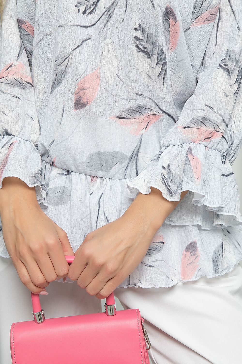 Блуза "Эндрита" (светло-серая) Б5583 LT Collection