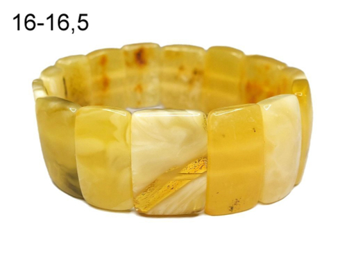Браслет из натурального пейзажного янтаря (7137)