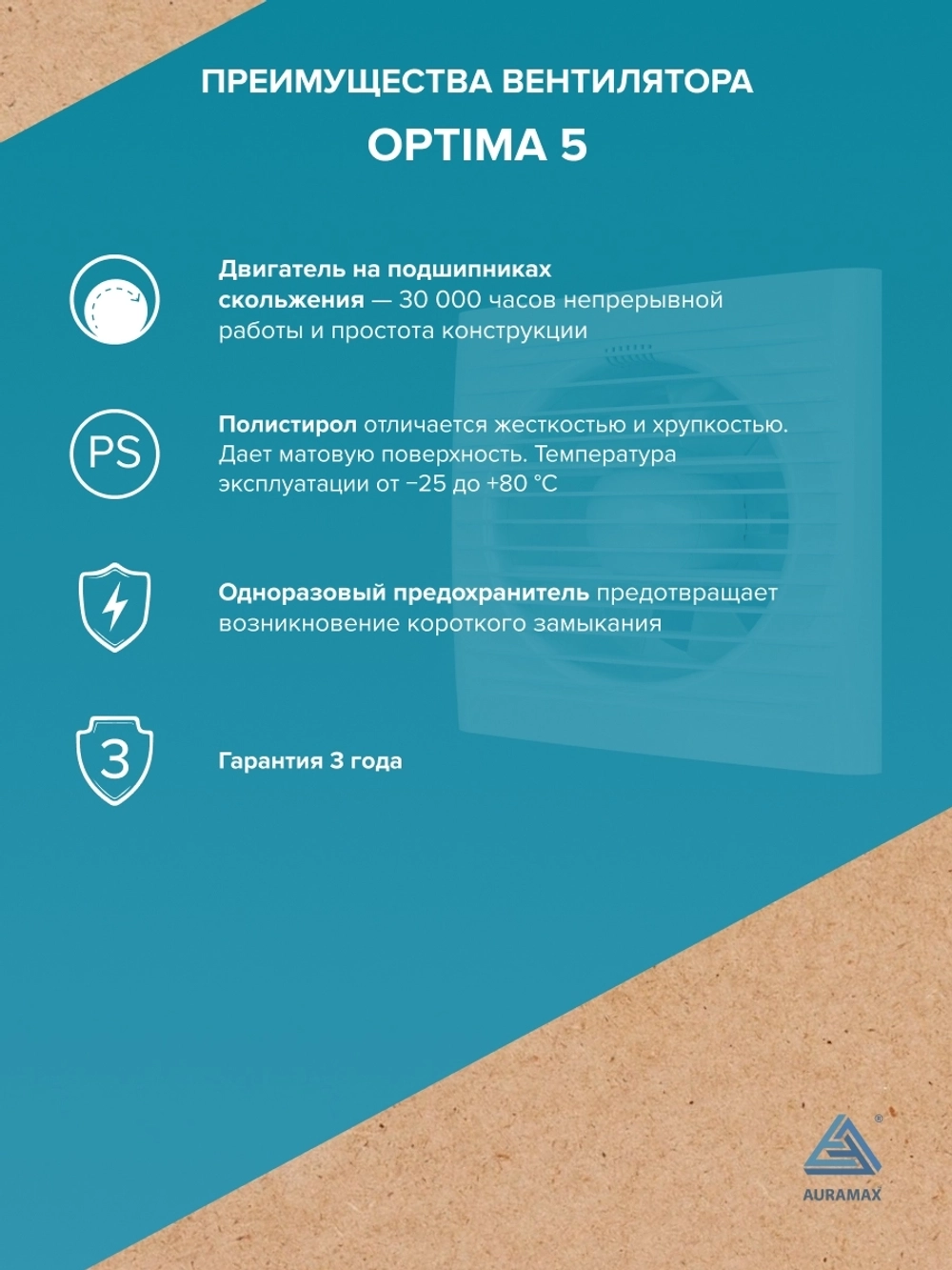 Вентилятор накладной OPTIMA D125 AURAMAX