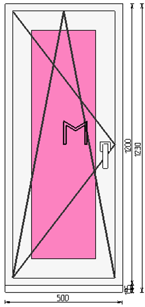 Пластиковое окно 1200 х 500 ТермА Эко + Москитная сетка