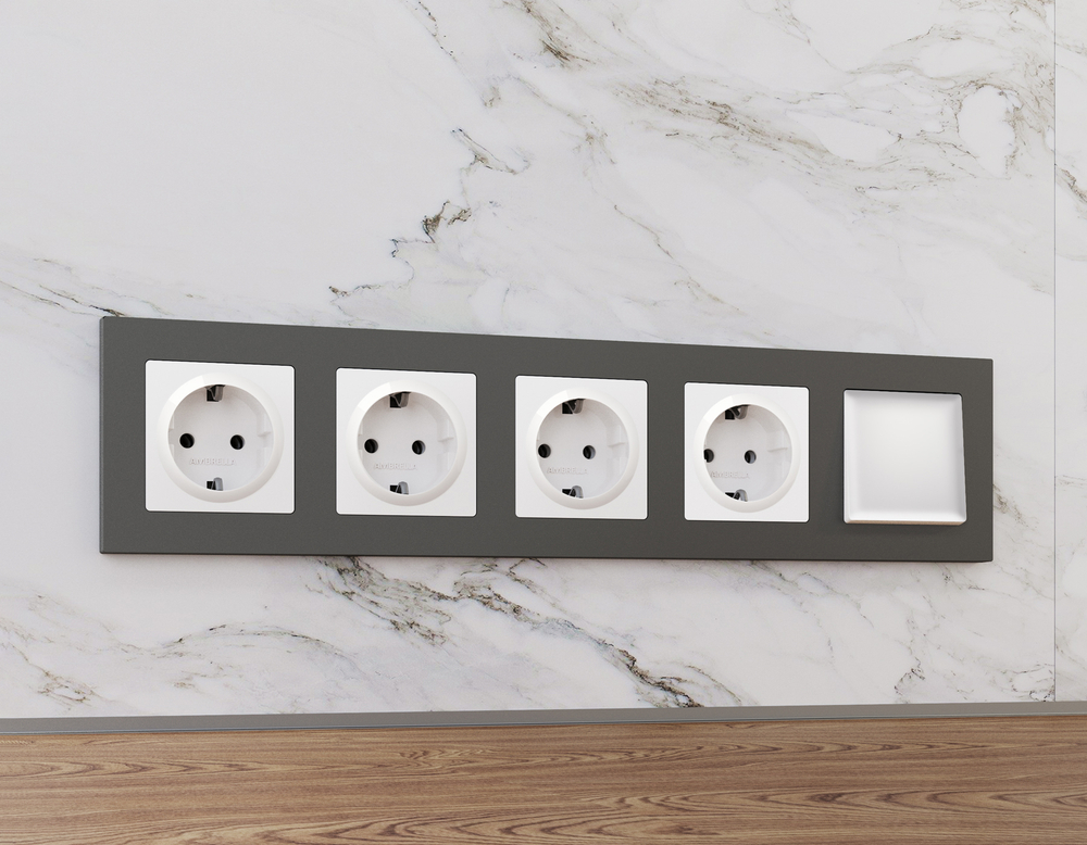 AF220805 Рамка ALFA Techno (Графит Мягкое касание) 5-ая