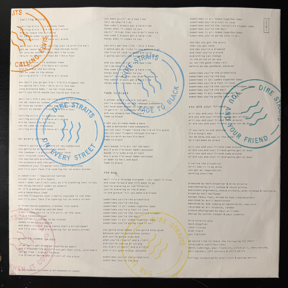 Dire Straits - On Every Street (Голландия 1991г.)