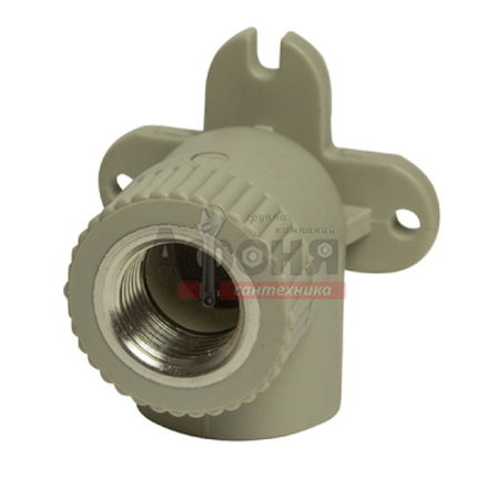 Уголок комб. вн 20х1/2'' с креплением VRT® СЕРЫЙ (Россия)