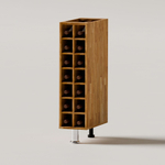 Кухонный напольный модуль для бутылок 20х31х83 Севилья из массива дуба, без столешницы, винный шкаф на ножках