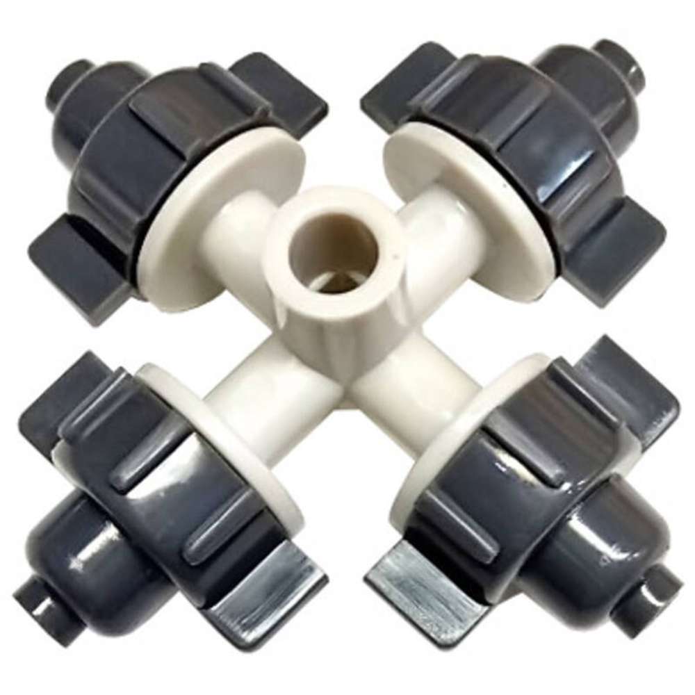 Туманообразователь 4 сопла серый, с грузом, клапаном, шлангом 50см