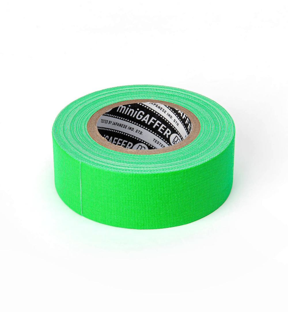 Профессиональный тейп 120mesh @trueGAFF 25мм/9м -  Ярко Зеленый /на тканевой основе для киносъемок и сцен тип Gaffer Pro tape /