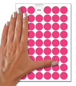 Темно-розовые виниловые наклейки для маркировки Policomprint М4, 20 мм.