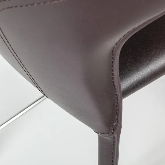 Полубарный стул Austin, темно-коричневая кожа