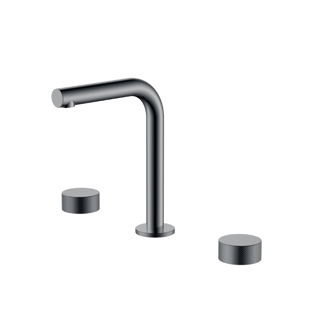 Смеситель на столешницу STICK TOUCH на 3 отв. Shine Gun Metal