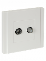 FORTE&PIANO Розетка двойная TV+SAT FP238 белый IEK