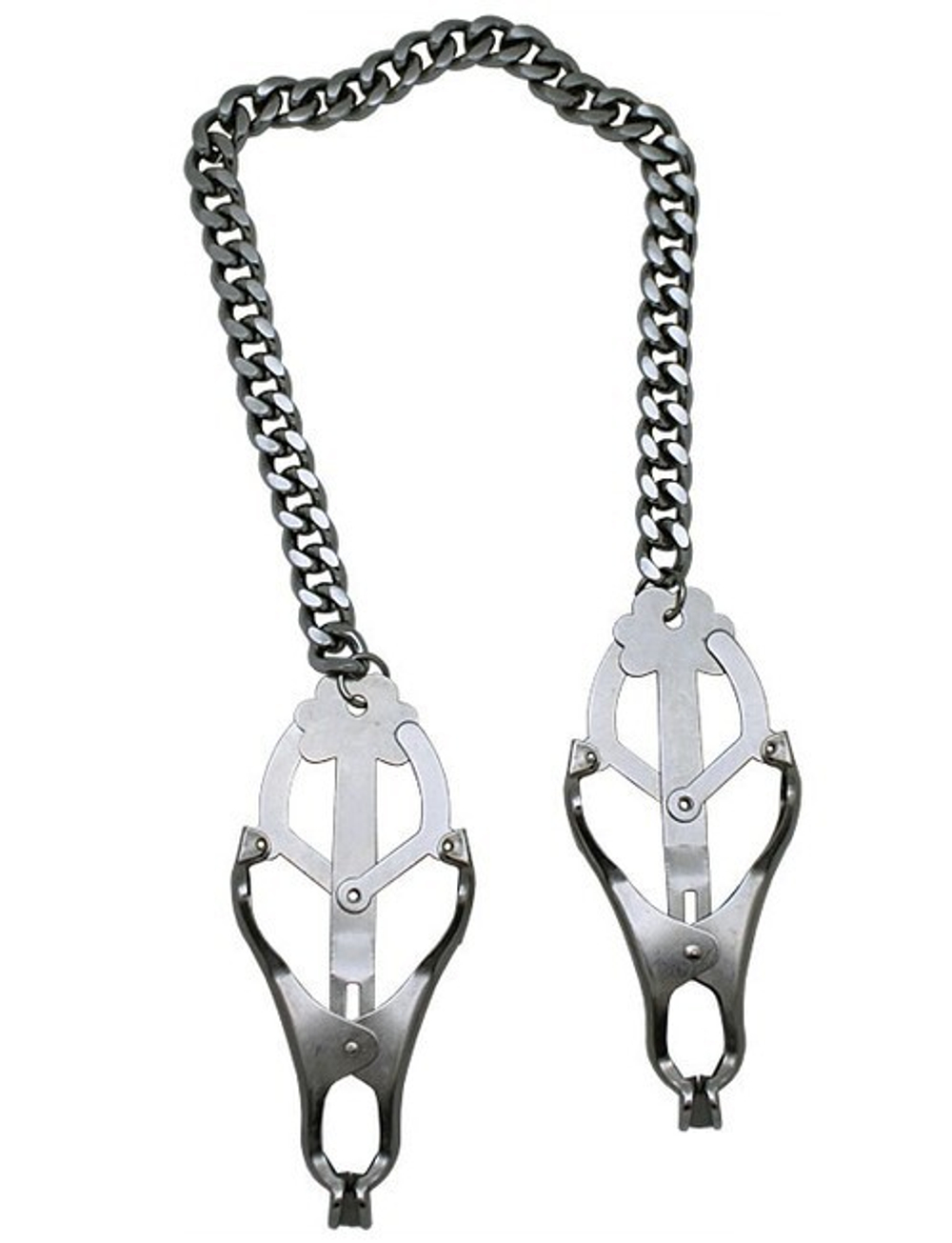 Мощные зажимы для груди с тяжелой цепочкой (Цвет: серебряный)