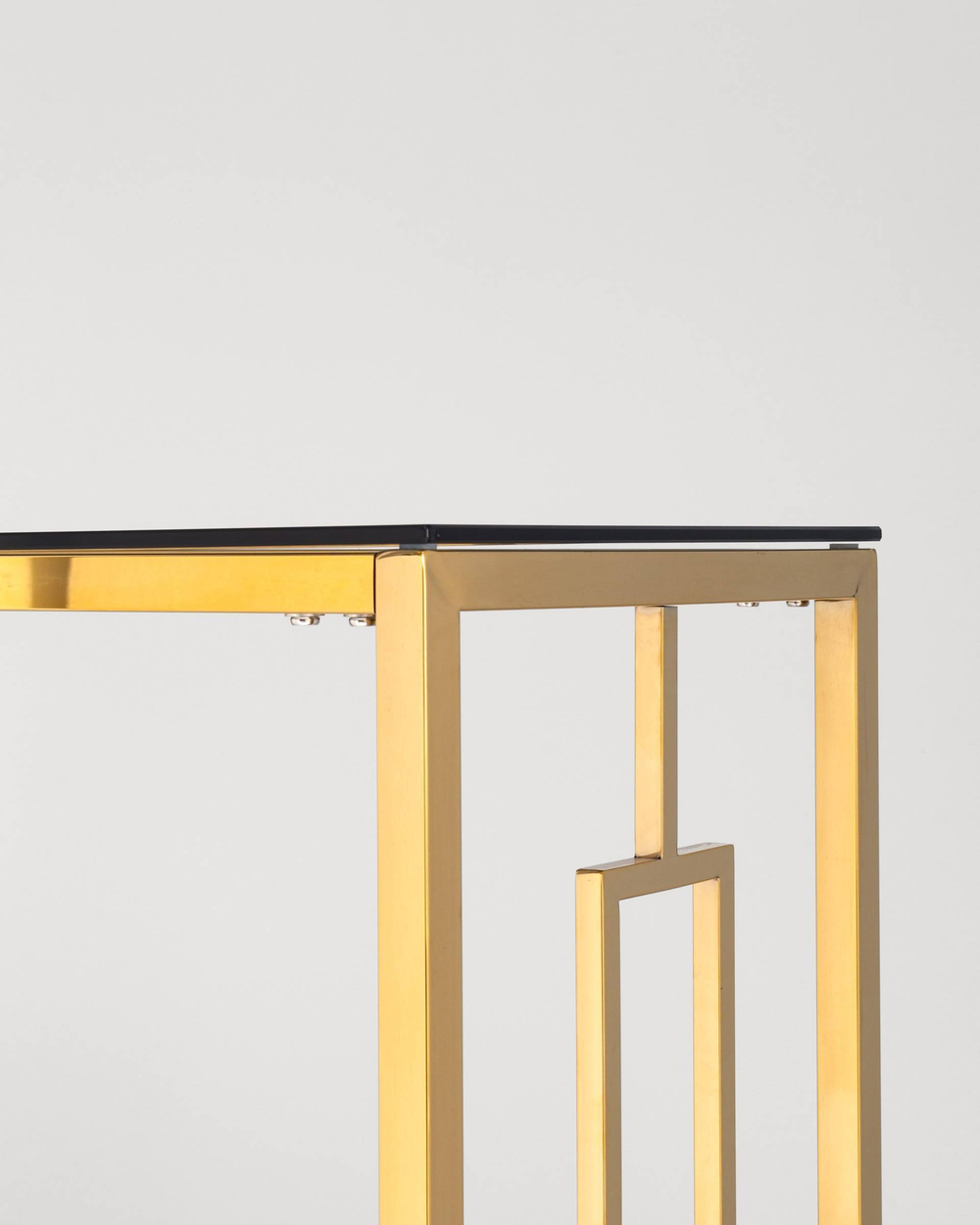 Консоль БРУКЛИН 120*40 золото стекло smoke