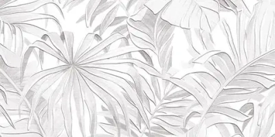 Декоративная плитка ALMA Ceramica DWU09BNT017 Bonita 50x24.9 серая глазурованная матовая флористика