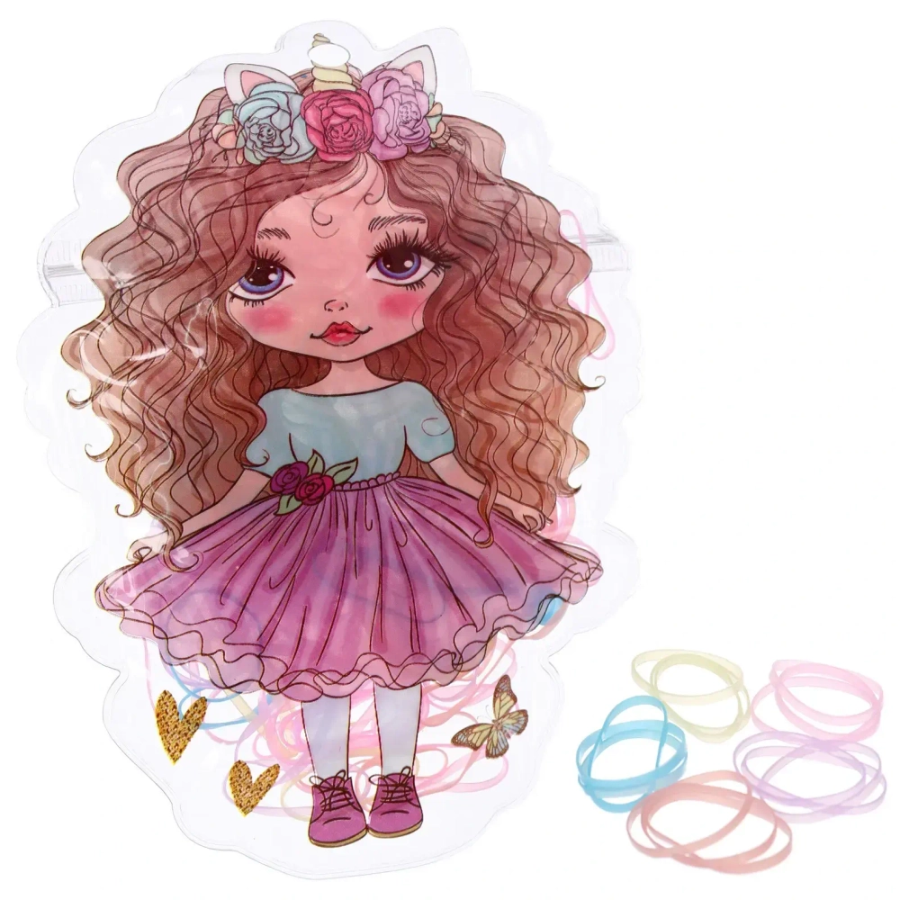 Резинки для волос силиконовые 120шт «МАРМЕЛАДКИ», милашка, цвет нежный микс, 17*12см