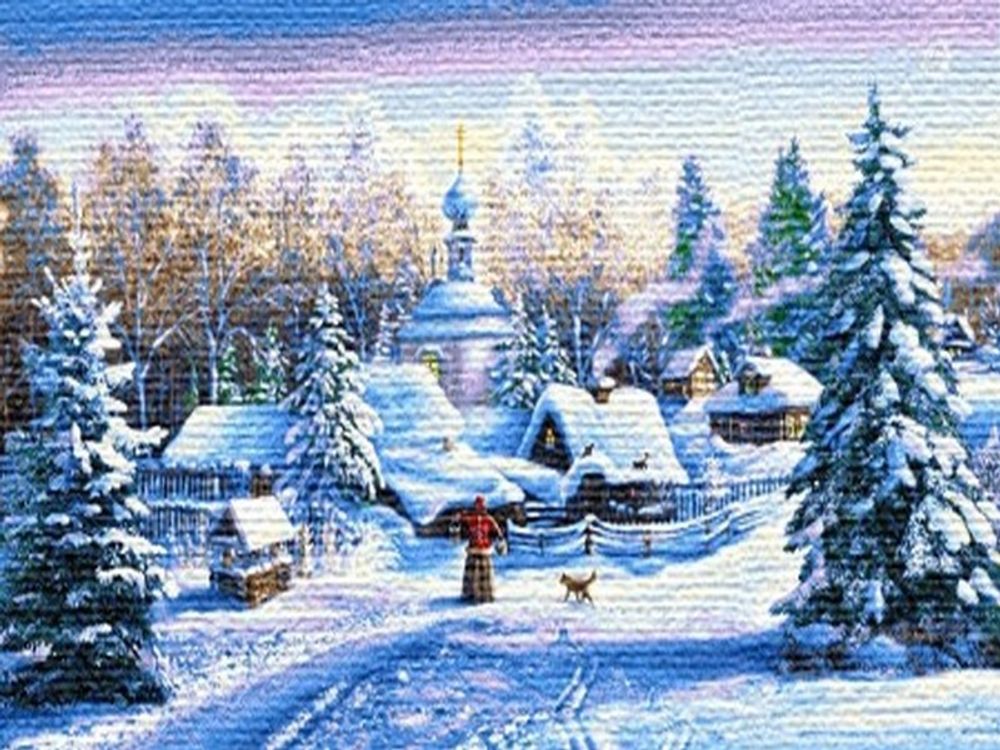 Гобеленовая картина &quot;D. КРЕЩЕНИЕ&quot; в багетной раме, Россия.