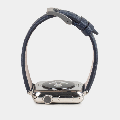 Ремешок для Apple Watch 40/41/42 mm из кожи козы, синего цвета