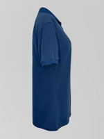 Поло на пуговицах однотонное с логотипом