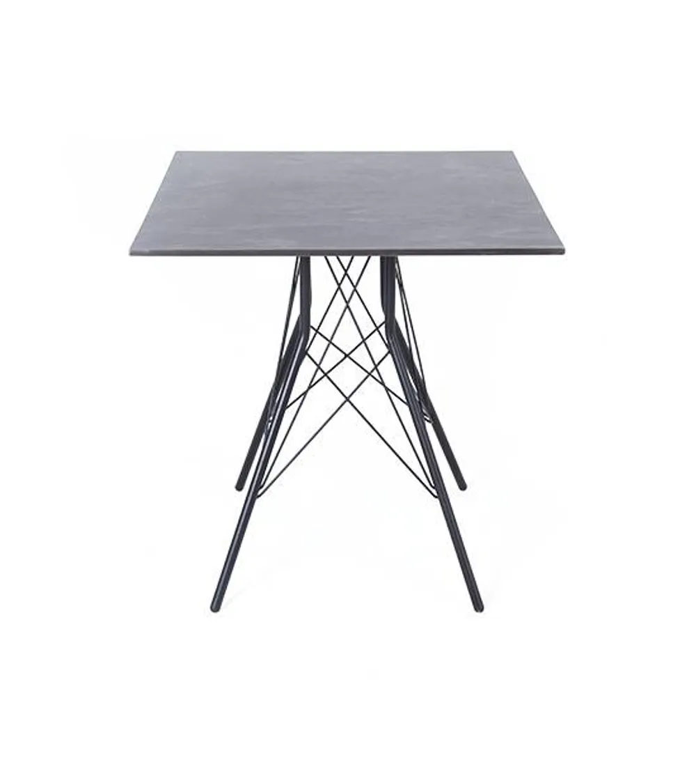"Конте" интерьерный стол из HPL 70x70см, цвет "серый гранит"