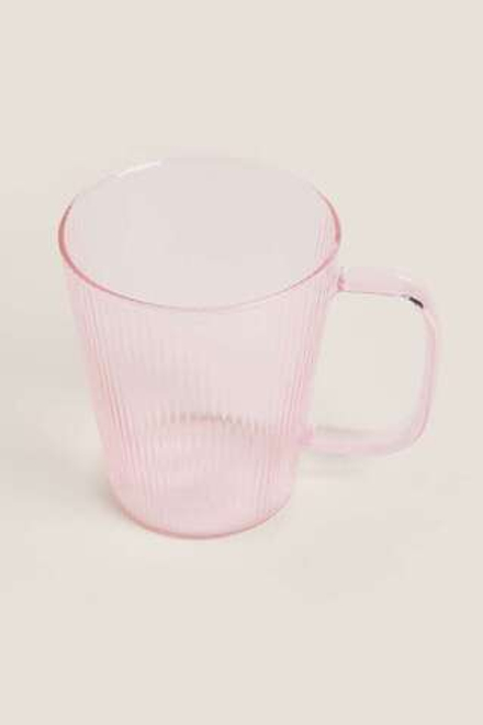 ZARA HOME КРУЖКА ИЗ БОРОСИЛИКАТНОГО СТЕКЛА, РОЗОВЫЙ