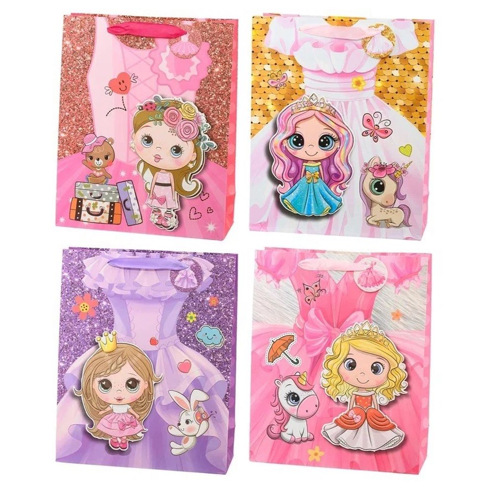Подарочный пакет Basir, серия "Принцессы", 19,5*8*23,5 см, ассорти Подарочный пакет Basir, серия "Принцессы", 19,5*8*23,5 см, ассорти